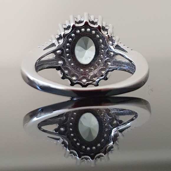 Pretty Designer Light Blue Crystal Ring - Picture 3 of 4